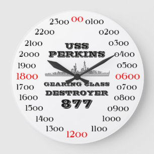 USS PERKINS (DD / DDR-877) LARGE CLOCK