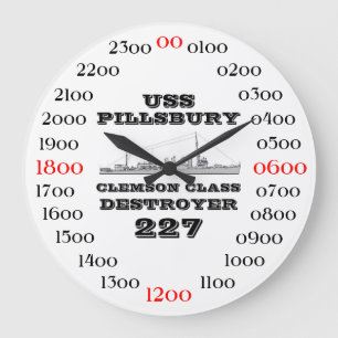 USS Pillsbury (DD-227) Large Clock