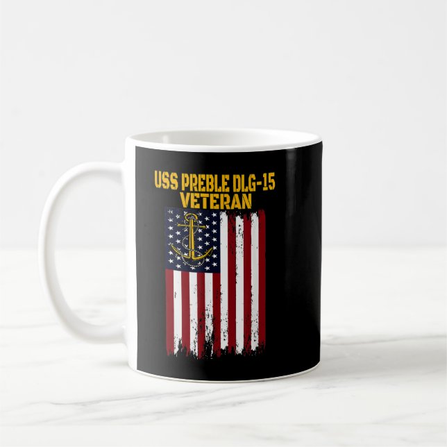 USS Preble DLG-15 Destroyer Father's Day Veteran's Coffee Mug (Left)