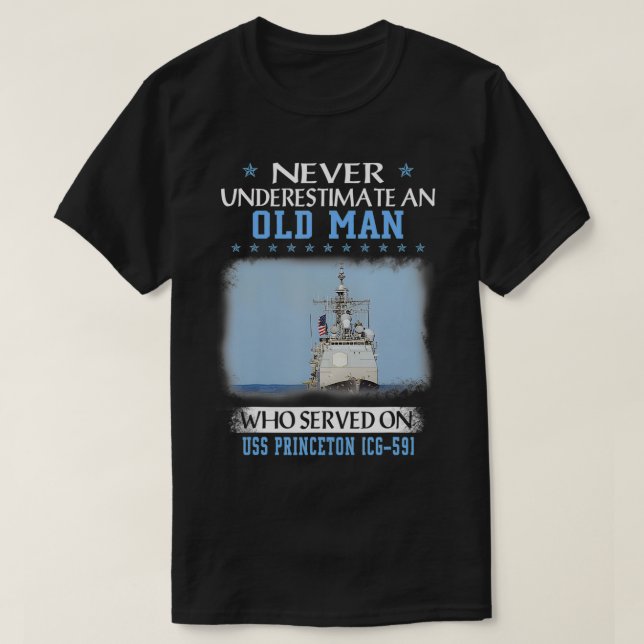 USS Princeton CG59 Ticonderoga Class Cruiser Fathe T-Shirt (Design Front)