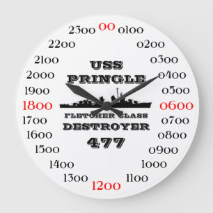 USS Pringle (DD-477) Large Clock