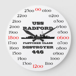 USS Radford (DD/DDE-446) Large Clock