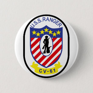 USS Ranger (CV-61) 6 Cm Round Badge