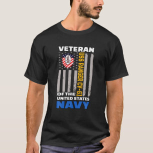 USS Ranger CV-61 Aircraft Carrier Veterans Day Fat T-Shirt