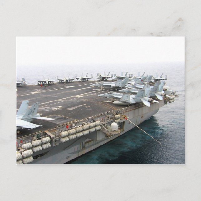 Uss Reagan (CVN-76) Postcard (Front)