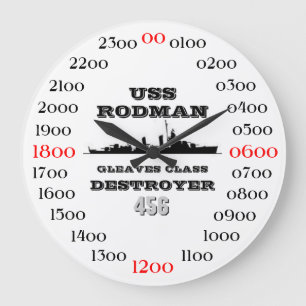 USS Rodman (DD-456) Large Clock