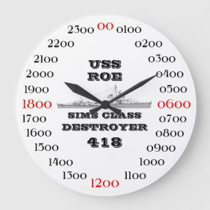 USS Roe (DD-418) Large Clock