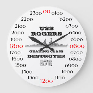 USS Rogers (DD-876) Large Clock