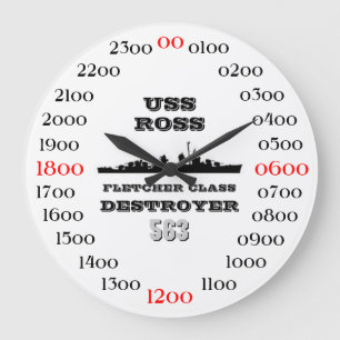 USS Ross (DD-563) Large Clock