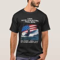 USS Sam Houston SSN 609 American Flag Submarine Ve