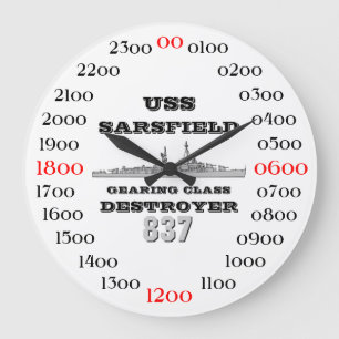 USS Sarsfield (DD-837) Large Clock