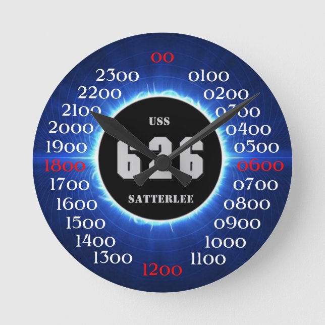 USS Satterlee (DD-626) Round Clock (Front)