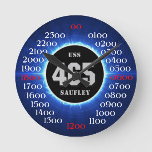 USS Saufley DD-465 Round Clock