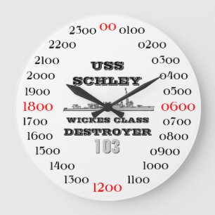 USS Schley (DD-103) Large Clock