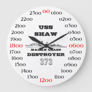 USS Shaw (DD-373) Large Clock