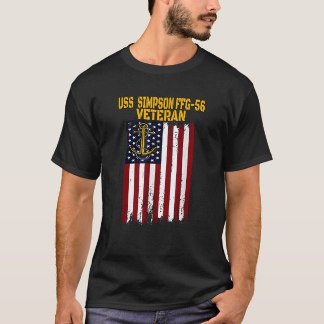 USS Simpson FFG 56 Frigate Veterans Day Father s D T-Shirt (Front)
