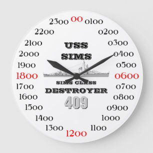 USS Sims (DD-409) Large Clock