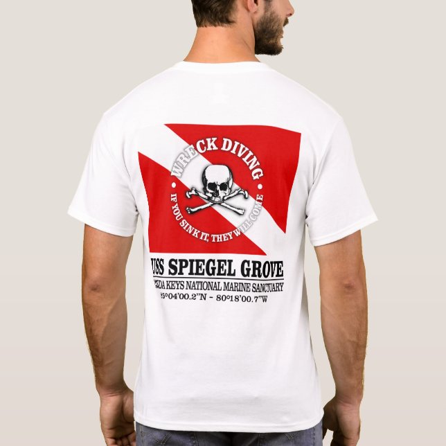 USS Spiegel Grove (best wrecks) T-Shirt (Back)