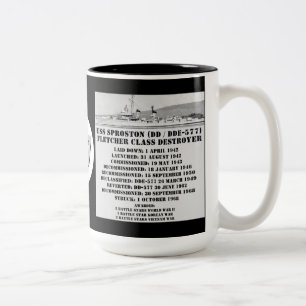 USS Sproston (DD / DDE-577) Two-Tone Coffee Mug
