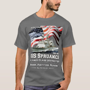 USS Spruance Destroyer Navy Veterans Day T-Shirt