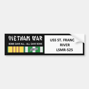 USS ST. FRANCIS RIVER LSMR-525 BUMPER STICKER