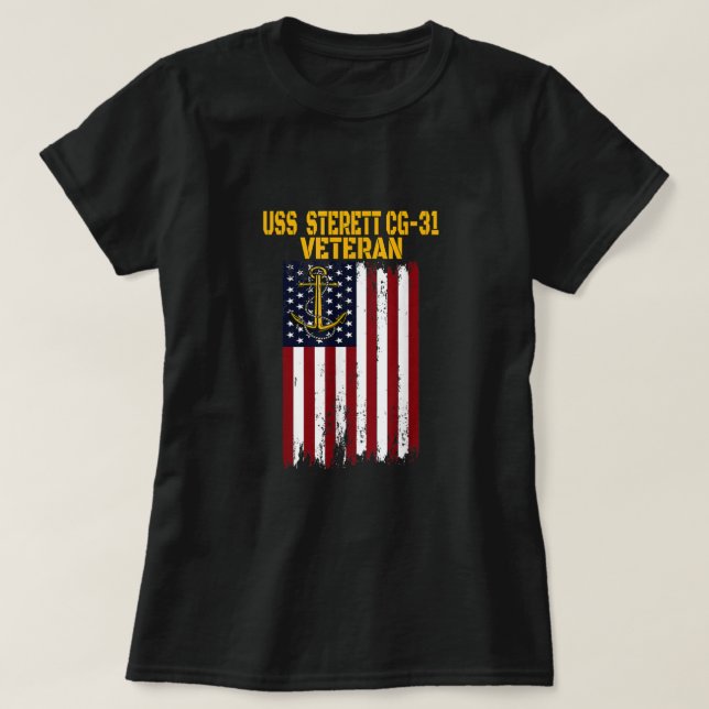 USS Sterett CG-31 Cruiser Veterans Day Father's Da T-Shirt (Design Front)