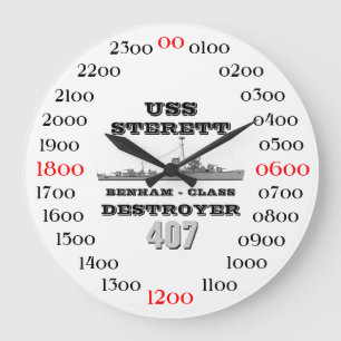 USS Sterett (DD-407) Large Clock
