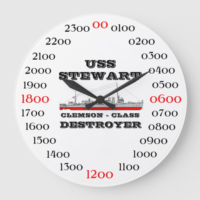 USS Stewart (DD-224) Large Clock (Front)