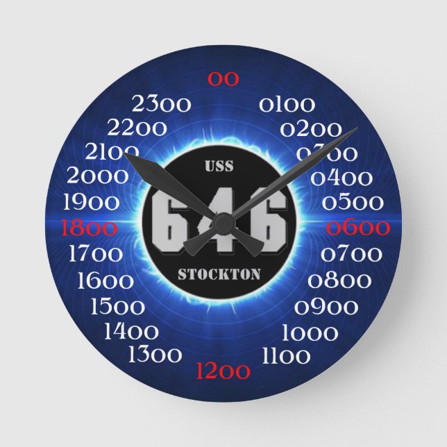 USS Stockton (DD-646) Round Clock (Front)