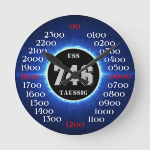 USS Taussig (DD-746) Round Clock