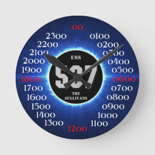 USS The Sullivans (DD-537) Round Clock