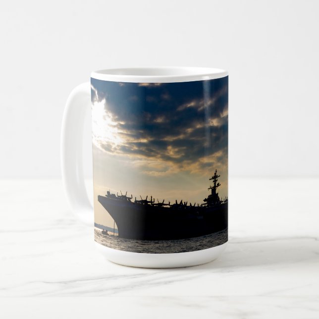 USS Theodore Roosevelt Coffee Mug (Front Left)