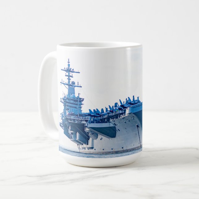 USS Theodore Roosevelt Coffee Mug (Front Left)