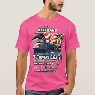 USS Thomas S Gates CG51 US Cruiser Veterans T-Shirt