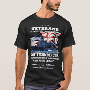 USS Ticonderoga DDGCG47 guidedmissile cruiser T-Shirt