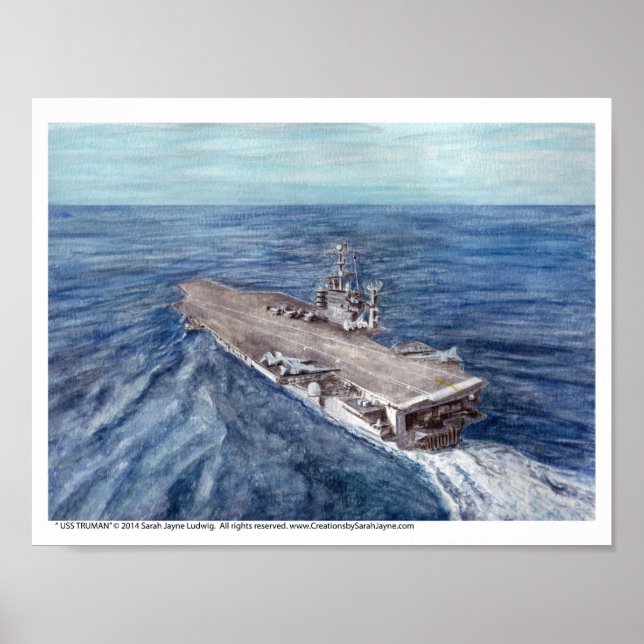 USS TRUMAN Art Print (Front)