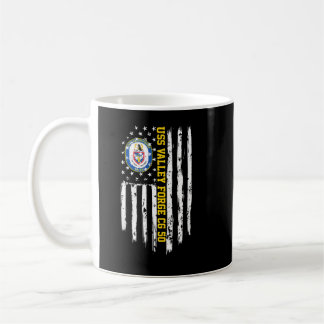 USS Valley Forge CG-50 American Flag Coffee Mug