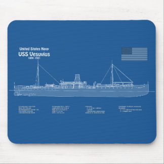 USS Vesuvius - Ship Blueprint Plans ABD Mouse Mat