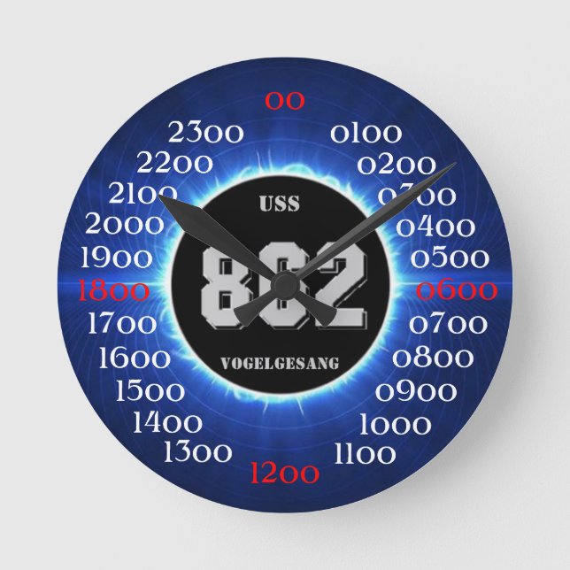 USS Vogelgesang (DD-862) Round Clock (Front)