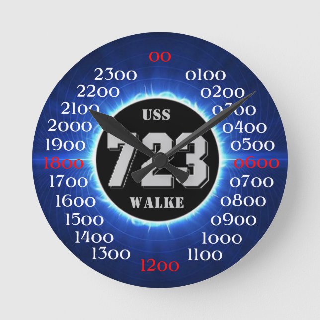 USS Walke (DD-723) Round Clock (Front)