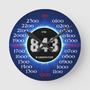 USS Warrington (DD-843) Round Clock