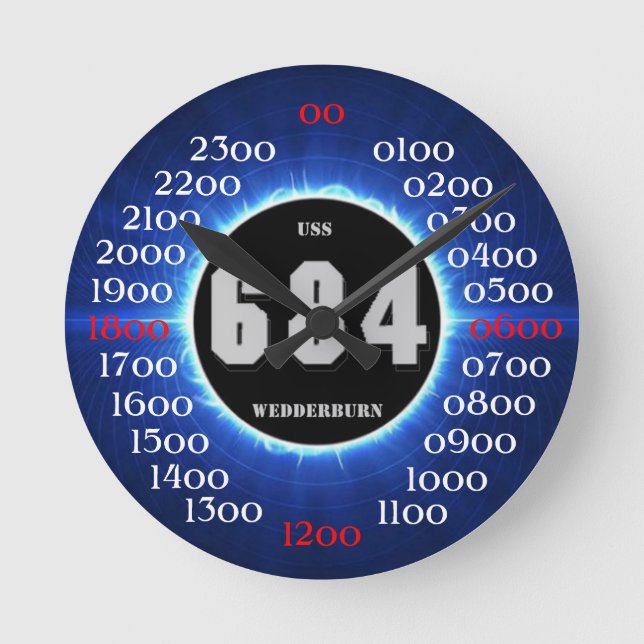 USS Wedderburn (DD-684) Round Clock (Front)