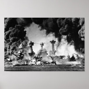 USS West Virginia at Pearl Harbour Poster