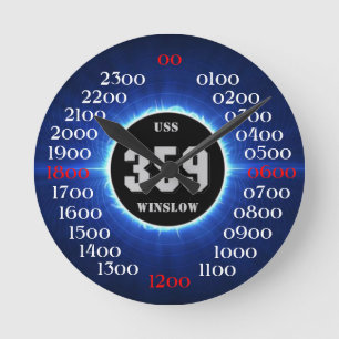 USS WINSLOW (DD-359) ROUND CLOCK