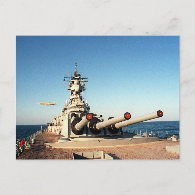 USS Wisconsin (BB-64) Postcard (Front)