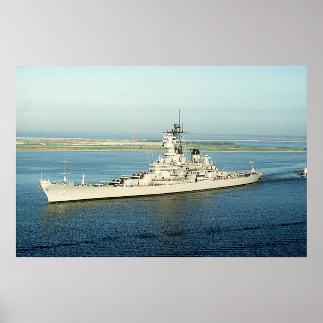 USS Wisconsin (BB-64) Poster (Front)