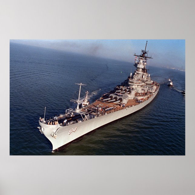 USS Wisconsin (BB-64) Poster (Front)