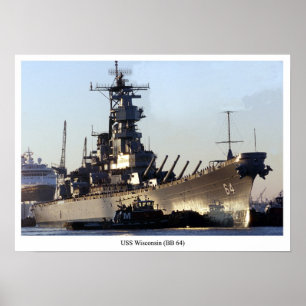 USS Wisconsin Poster