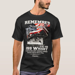 USS Wright CVL49 light aircraft carrier veterans T-Shirt