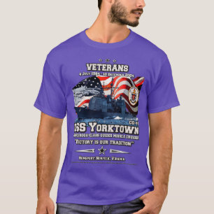 USS Yorktown CG48 Ticonderogaclass cruiser veteran T-Shirt